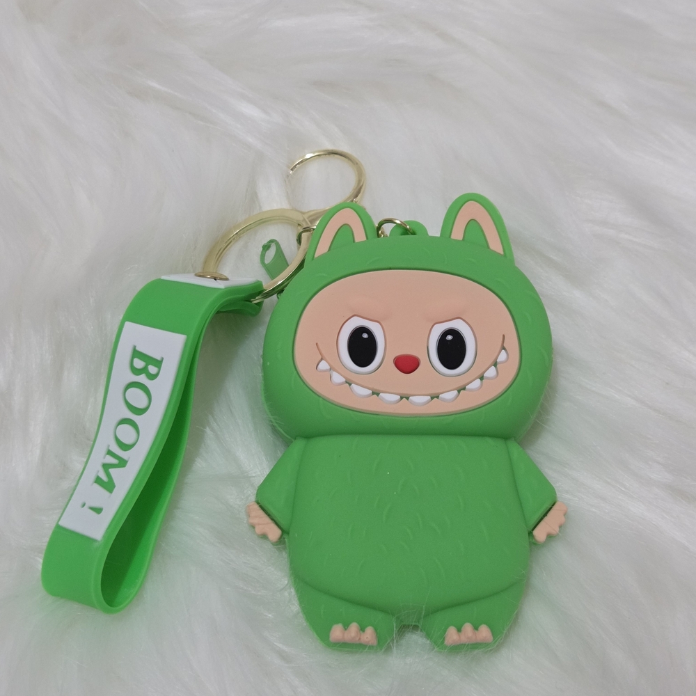 Labubu Silicone Coin Purse Keychain - Green